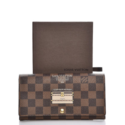 Louis Vuitton Damier Ebene Trunks and Locks Sarah Wallet 9 of 9