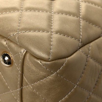 Chanel Metallic Calfskin Quilted Small XXL Travel Flap Bag Gold 12 of 12