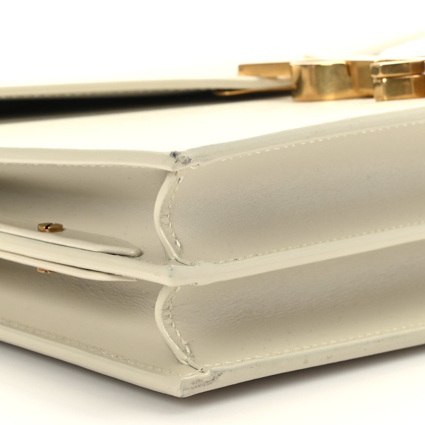 Smooth Calfskin Monogram Cassandra Clasp Bag Crema Soft