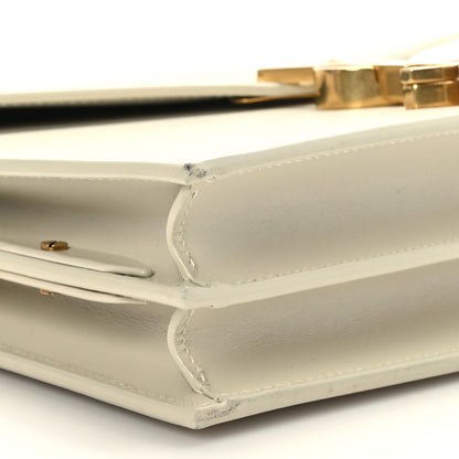 Saint Laurent Smooth Calfskin Monogram Cassandra Clasp Bag Crema Soft 9 of 11