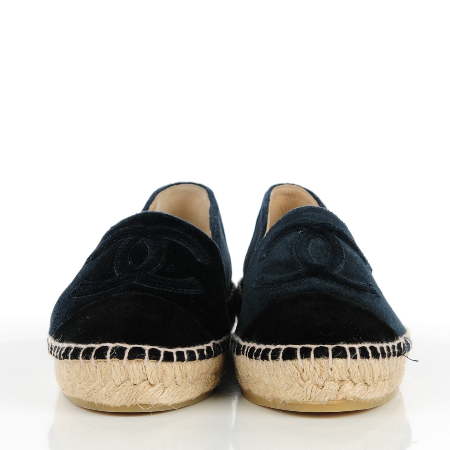 Velvet CC Espadrilles 35 Navy Black