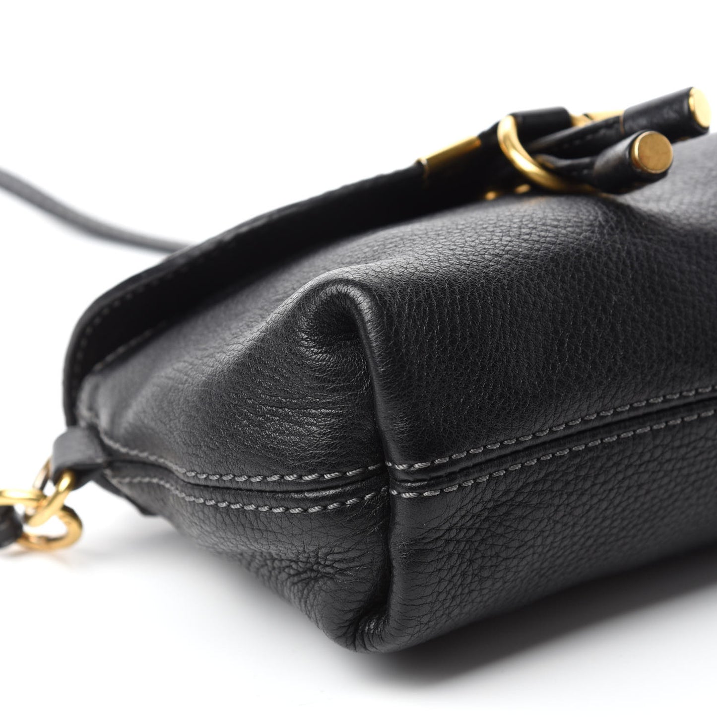 Calfskin Marcie Pochette Crossbody Bag Black