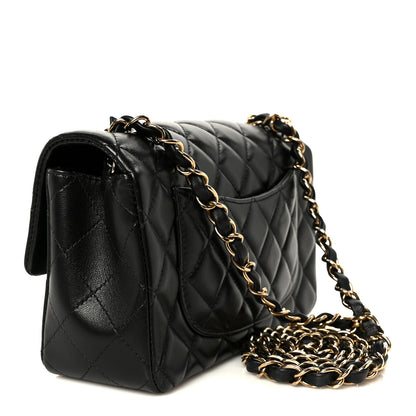 Chanel Lambskin Quilted Mini Rectangular Flap Black 3 of 11