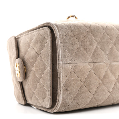 Chanel Suede Quilted Small Chanel 25 Handbag Dark Grey 9 of 11