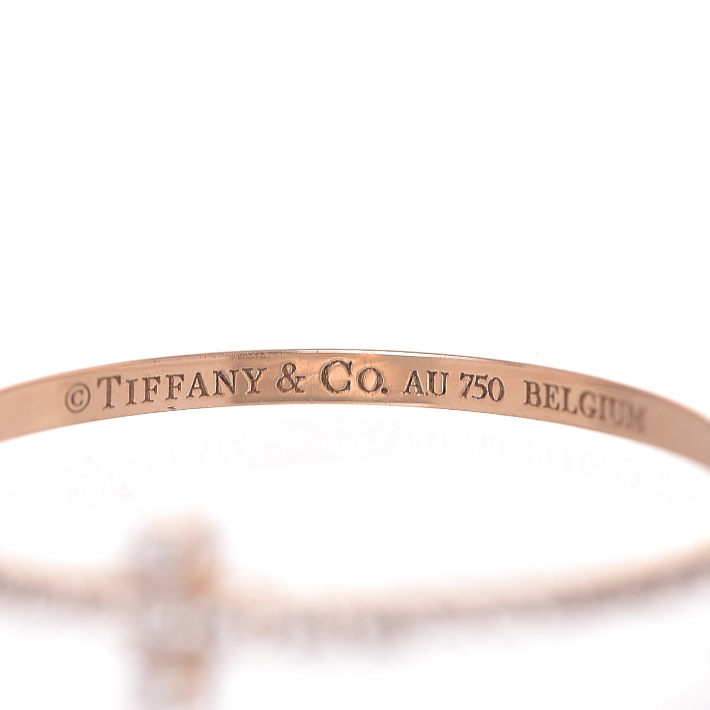 18K Rose Gold Diamond T Wire Pave Ring 58 8.25