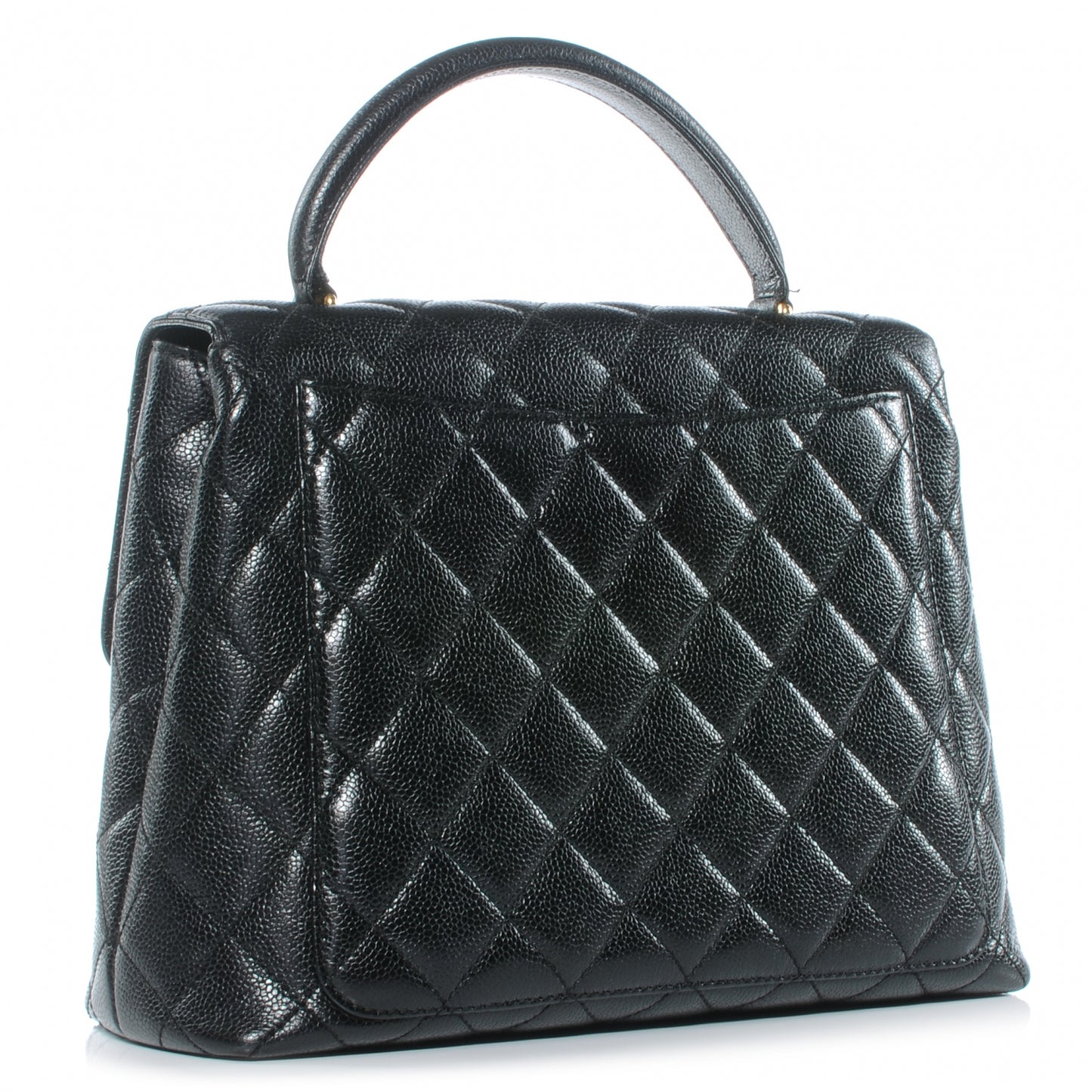 Caviar Kelly Jumbo Flap Bag Black