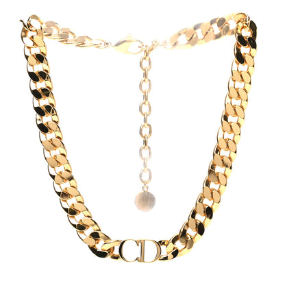 Christian Dior Metal Danseuse Etoile Chain Choker Necklace Gold 3 of 5