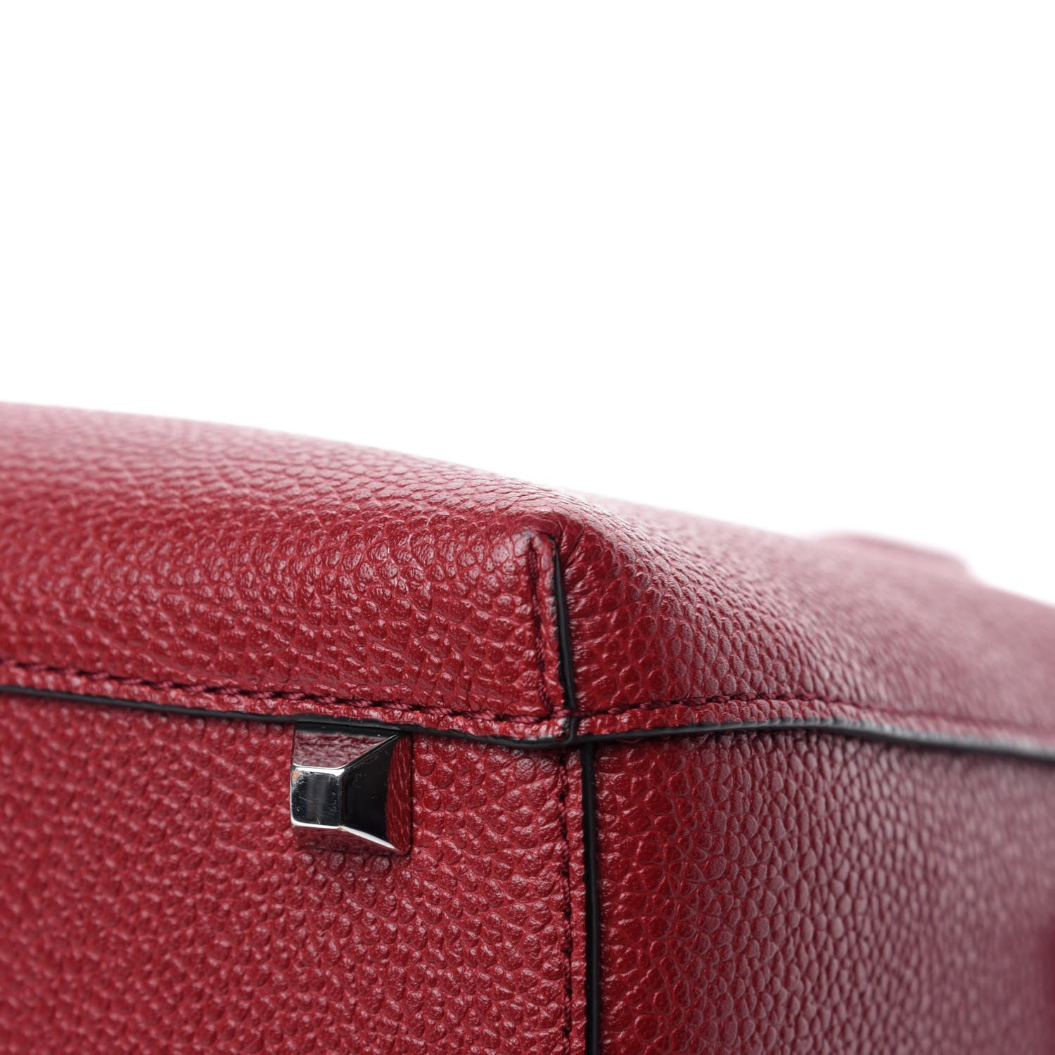 MCM Grained Calfskin Medium Ella Boston Sash Burgundy 9 of 11