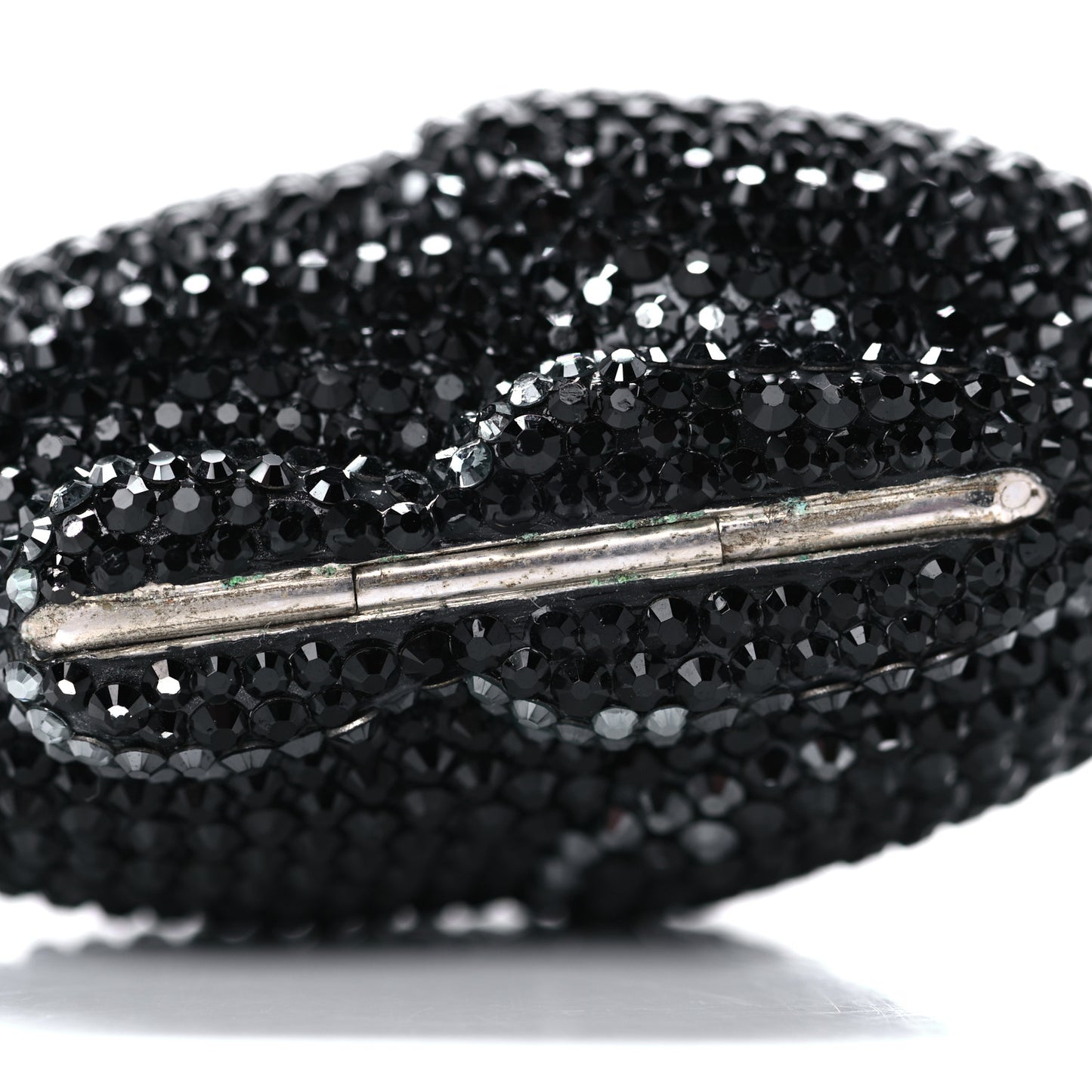 Swarovski Crystal Minaudiere Rabbit Pill Box Black