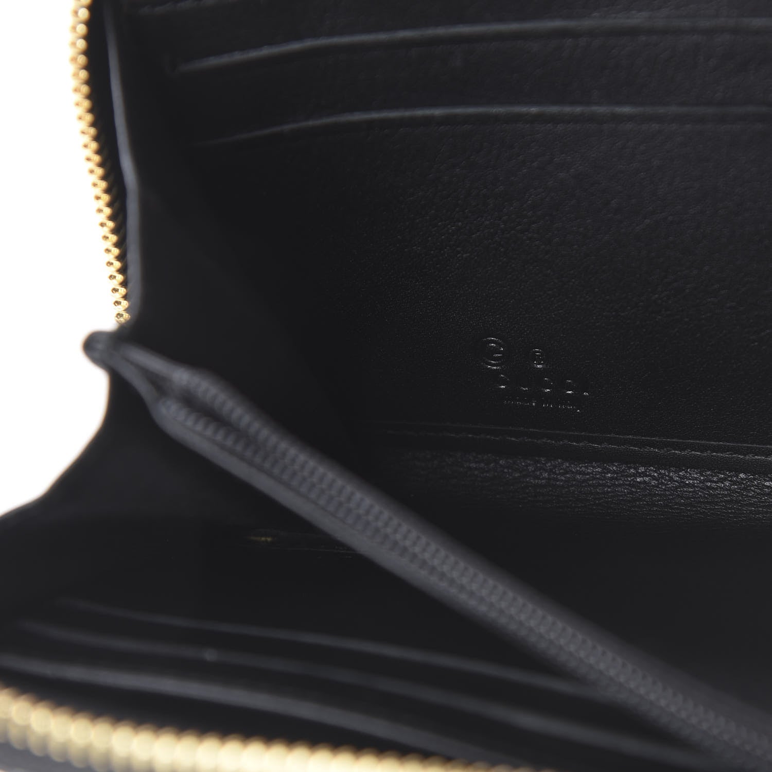 Gucci Guccissima Vitello Tender Zip Around Wallet Black 9 of 10