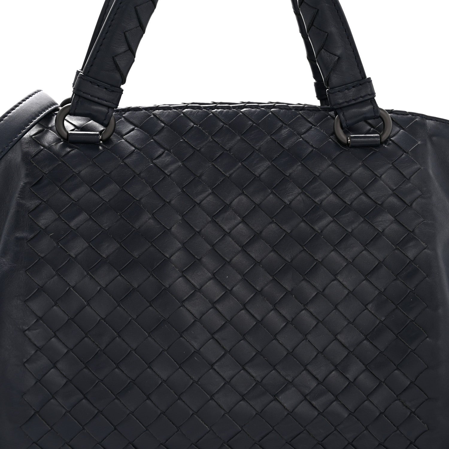 Bottega Veneta Nappa Intrecciato Shoulder Bag Dark Navy 8 of 13
