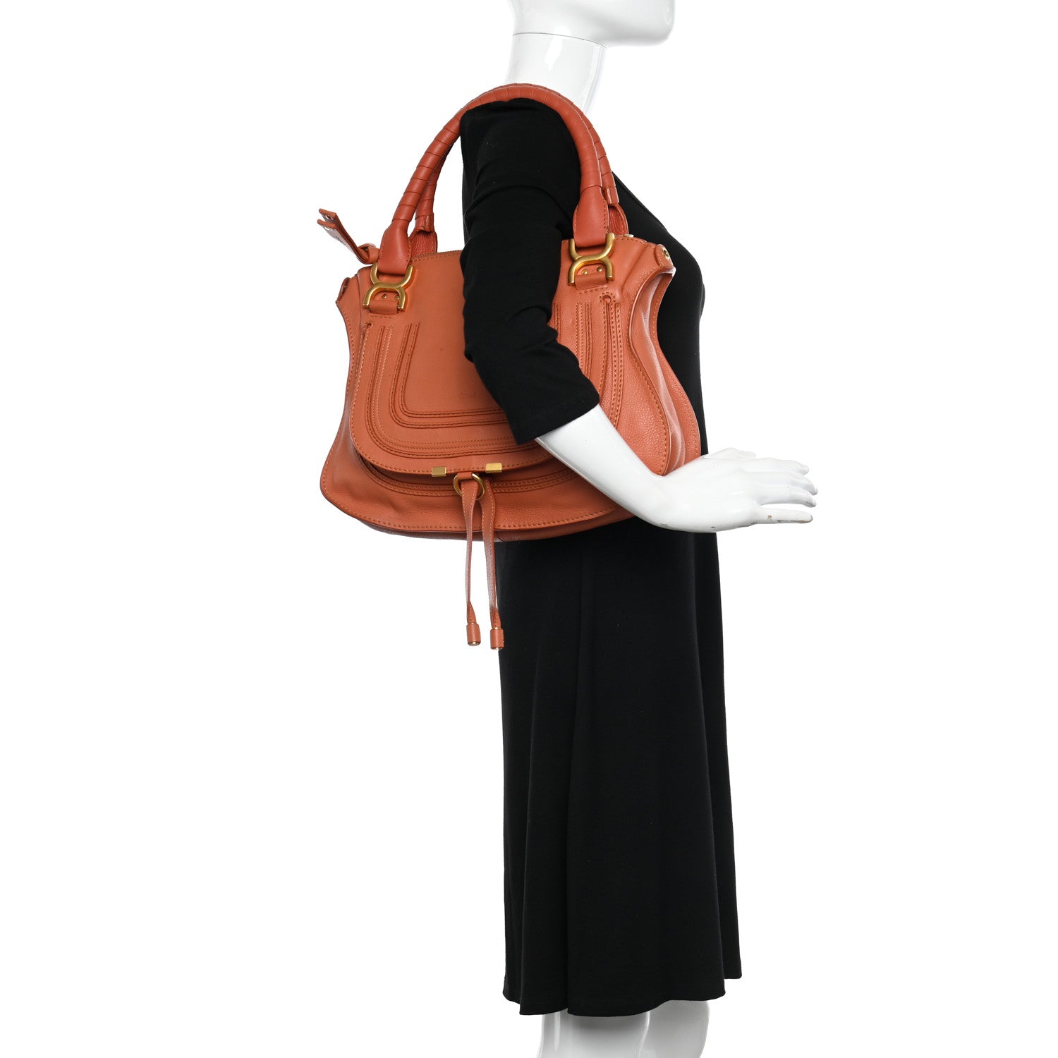 Chloe Calfskin Medium Marcie Satchel Indian Summer 2 of 13