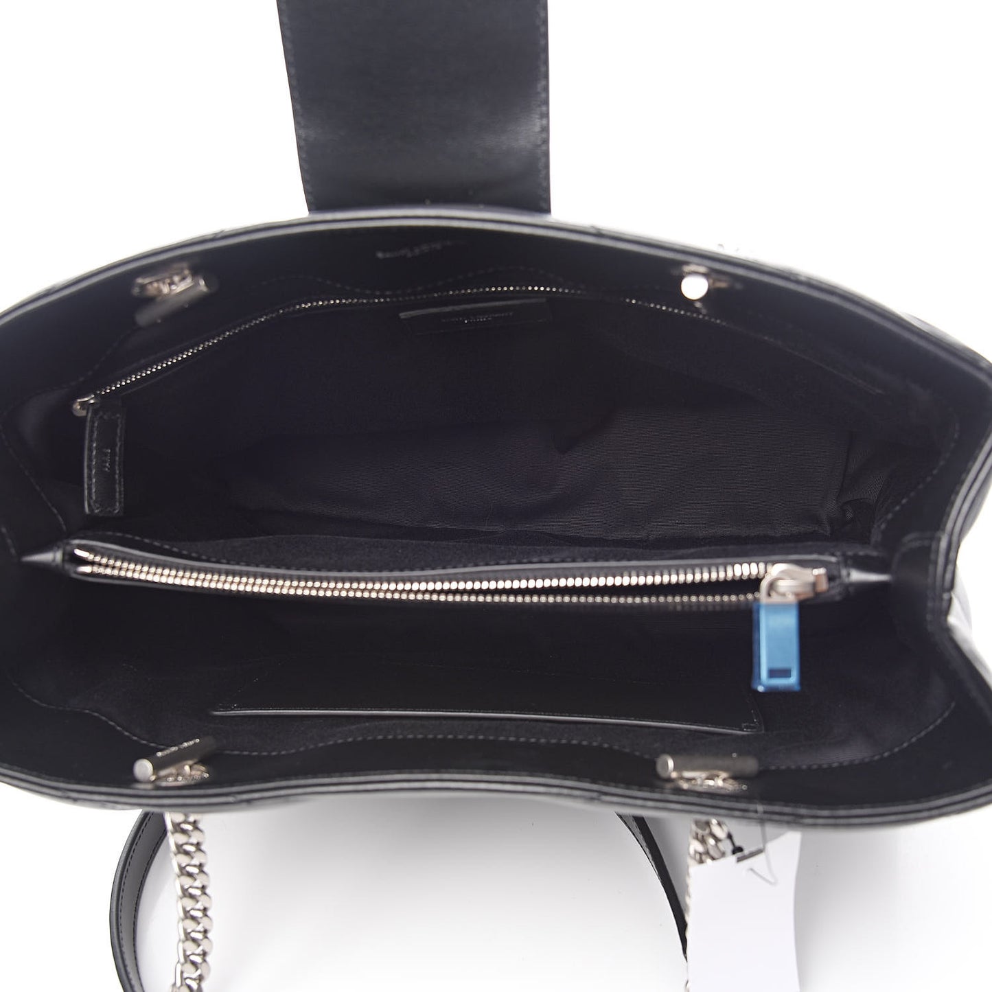 Calfskin Y Quilted Monogram Large Loulou Shopper Black