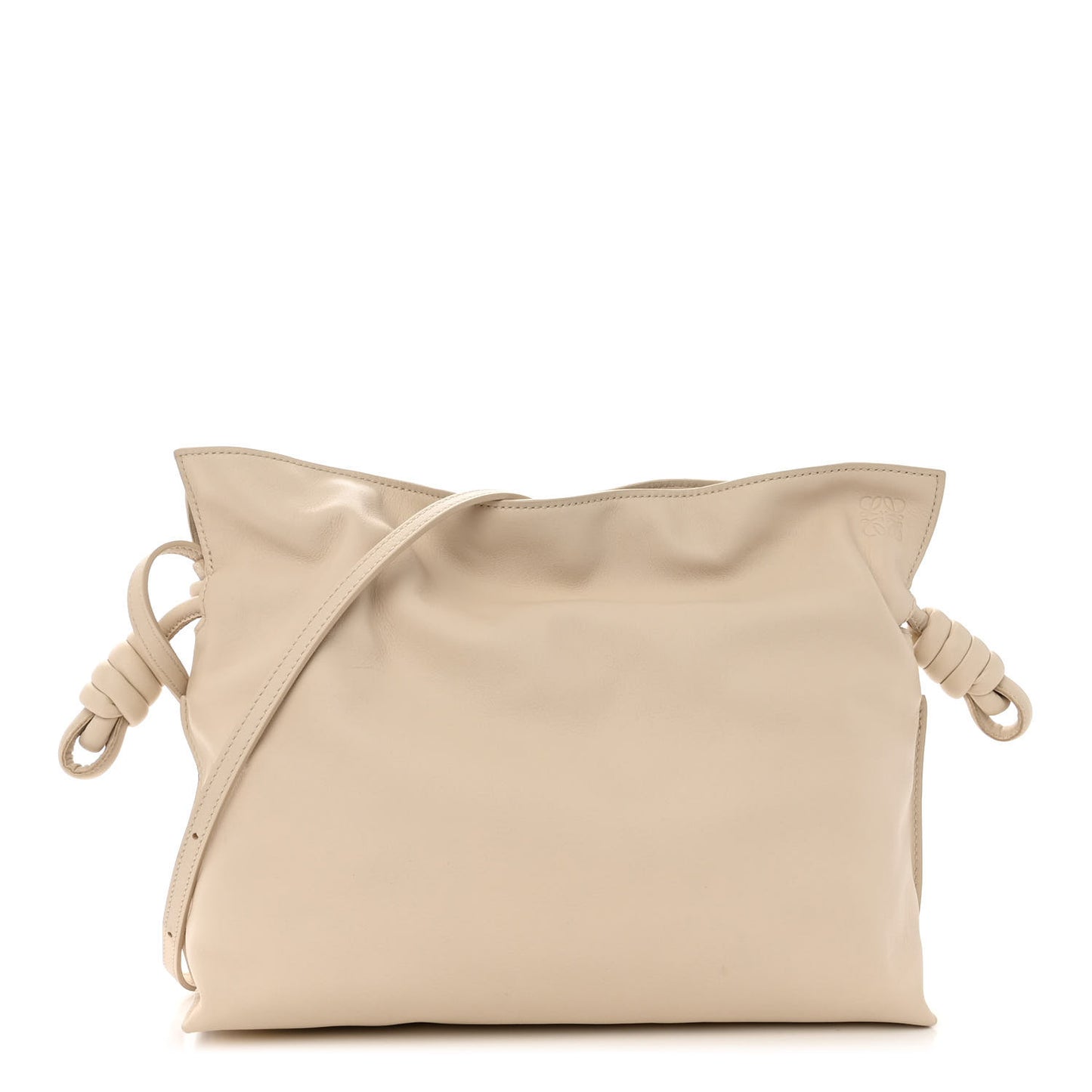 Nappa Flamenco Knot Clutch Angora
