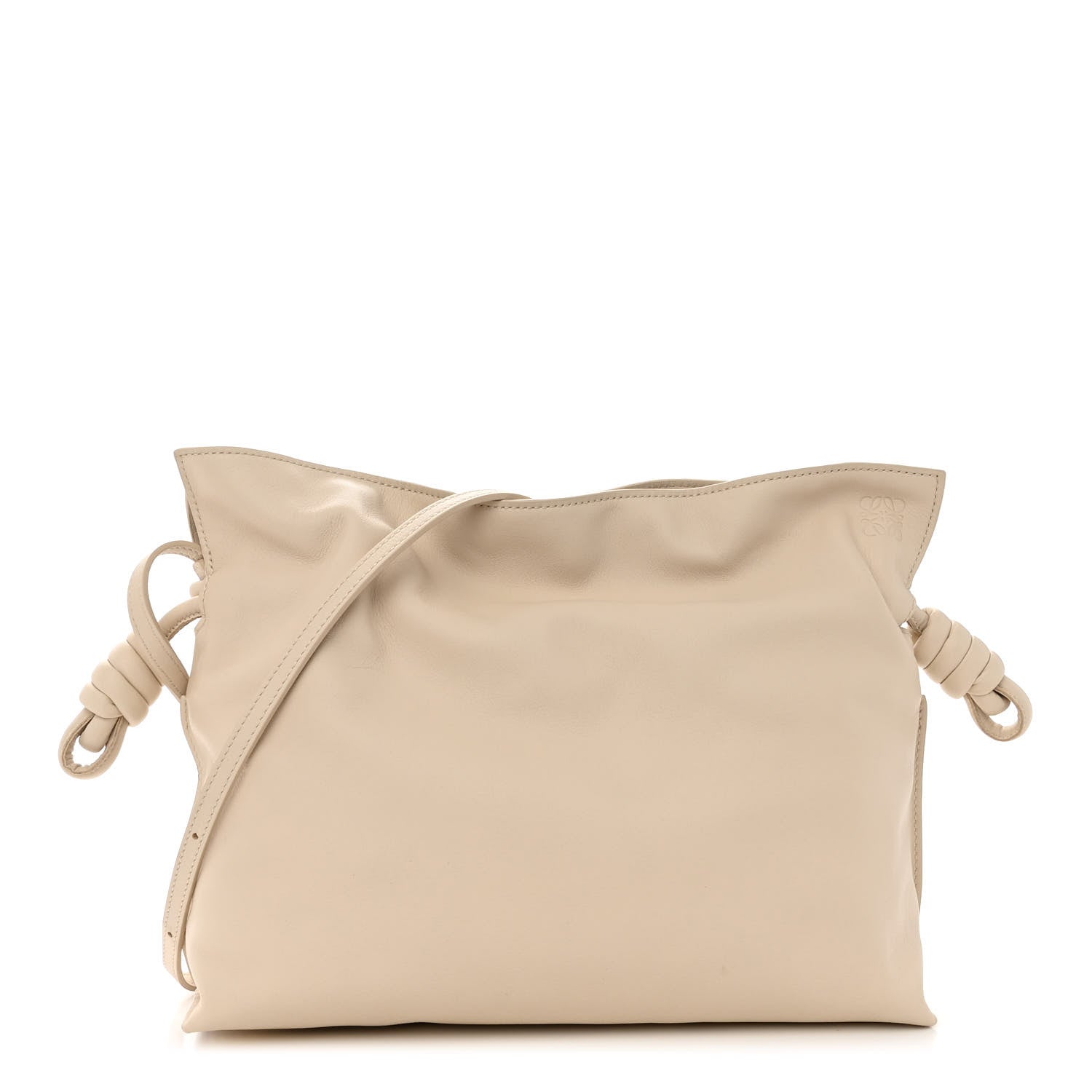 Loewe Nappa Flamenco Knot Clutch Angora 1 of 9
