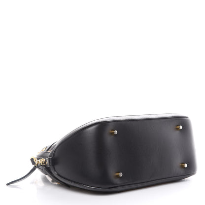 Burberry Bridle Calfskin House Check Small Orchard Bowling Bag Black 4 of 12