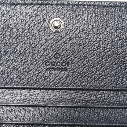 Gucci GG Supreme Monogram Textured Dollar Calfskin Web Ophidia Card Case Beige Blue 6 of 8