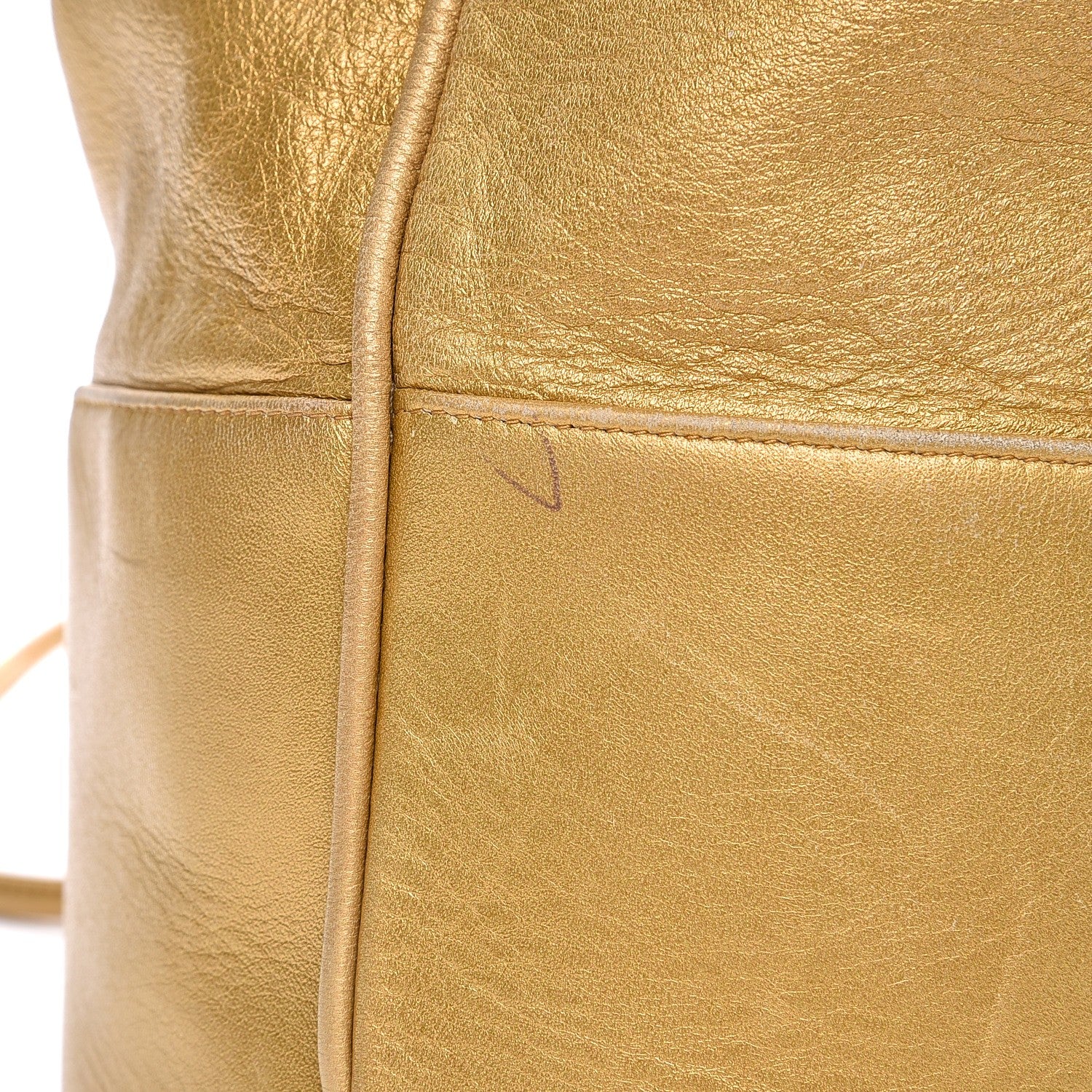 Chanel Metallic Lambskin CC Drawstring Shoulder Bag Gold 11 of 14