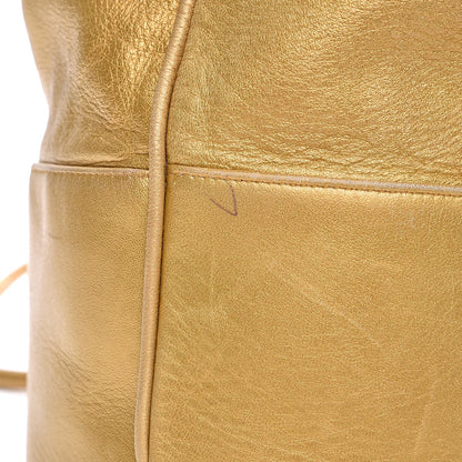Chanel Metallic Lambskin CC Drawstring Shoulder Bag Gold 11 of 14
