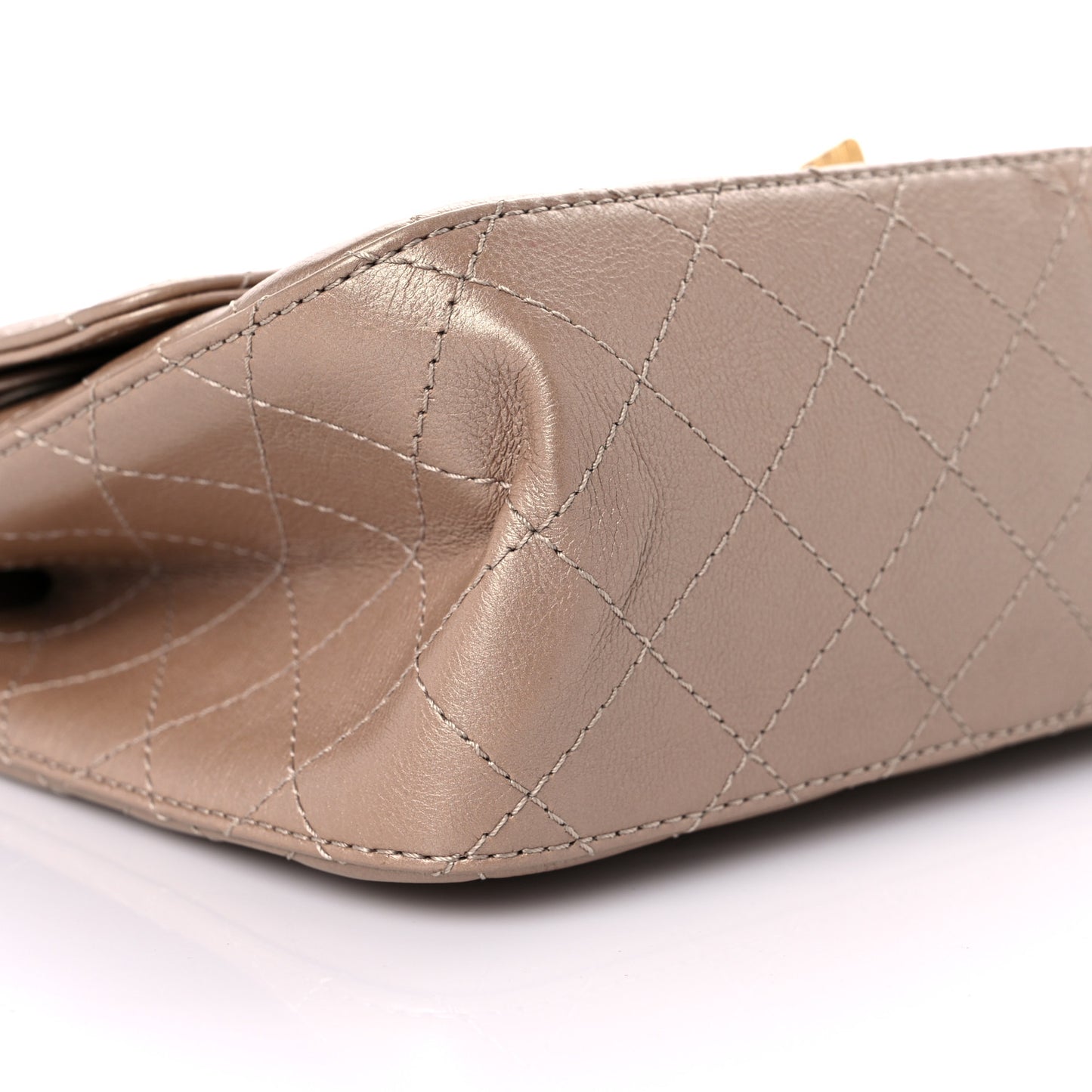 Metallic Calfskin Quilted 2.55 Reissue 226 Flap Dark Gold