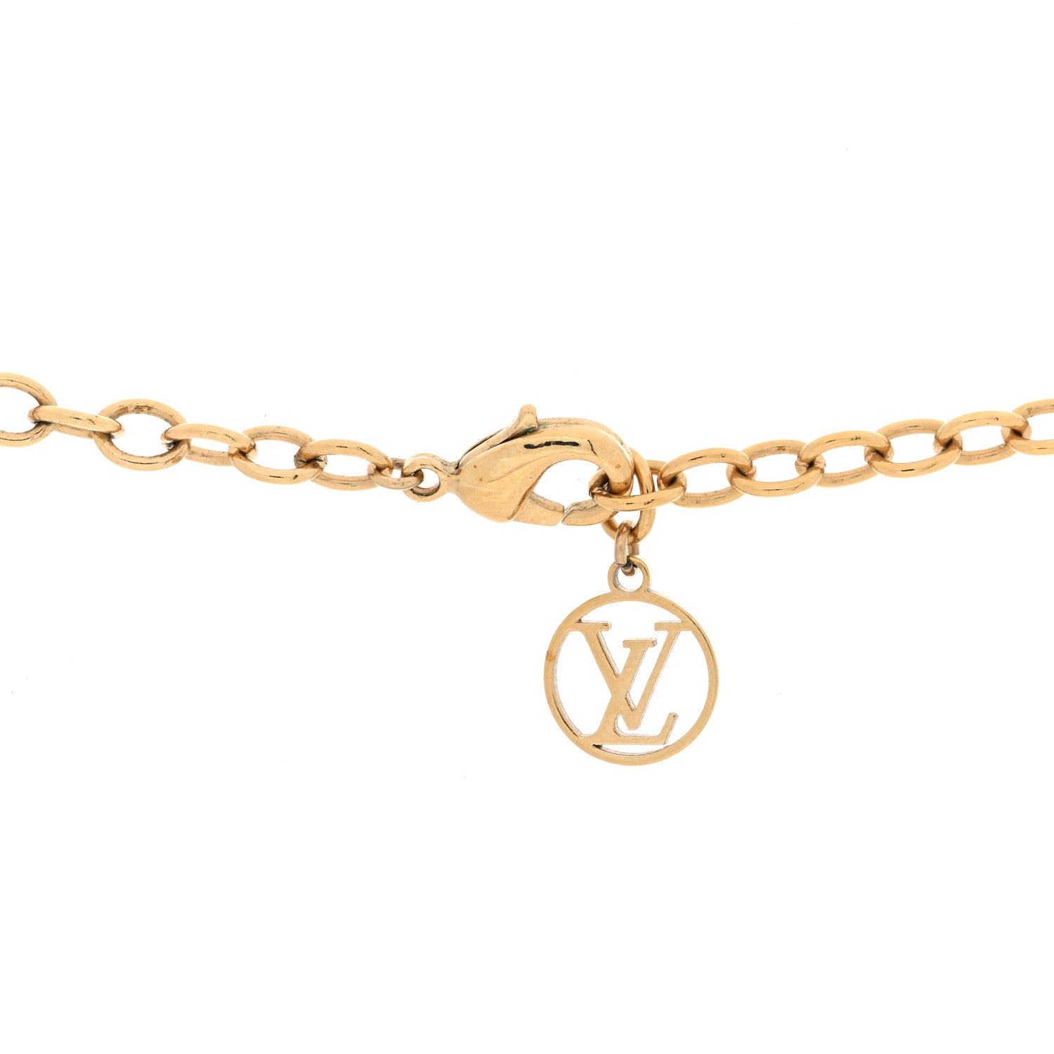 Louis Vuitton Logomania Sautoir Necklace Silver Gold 3 of 3