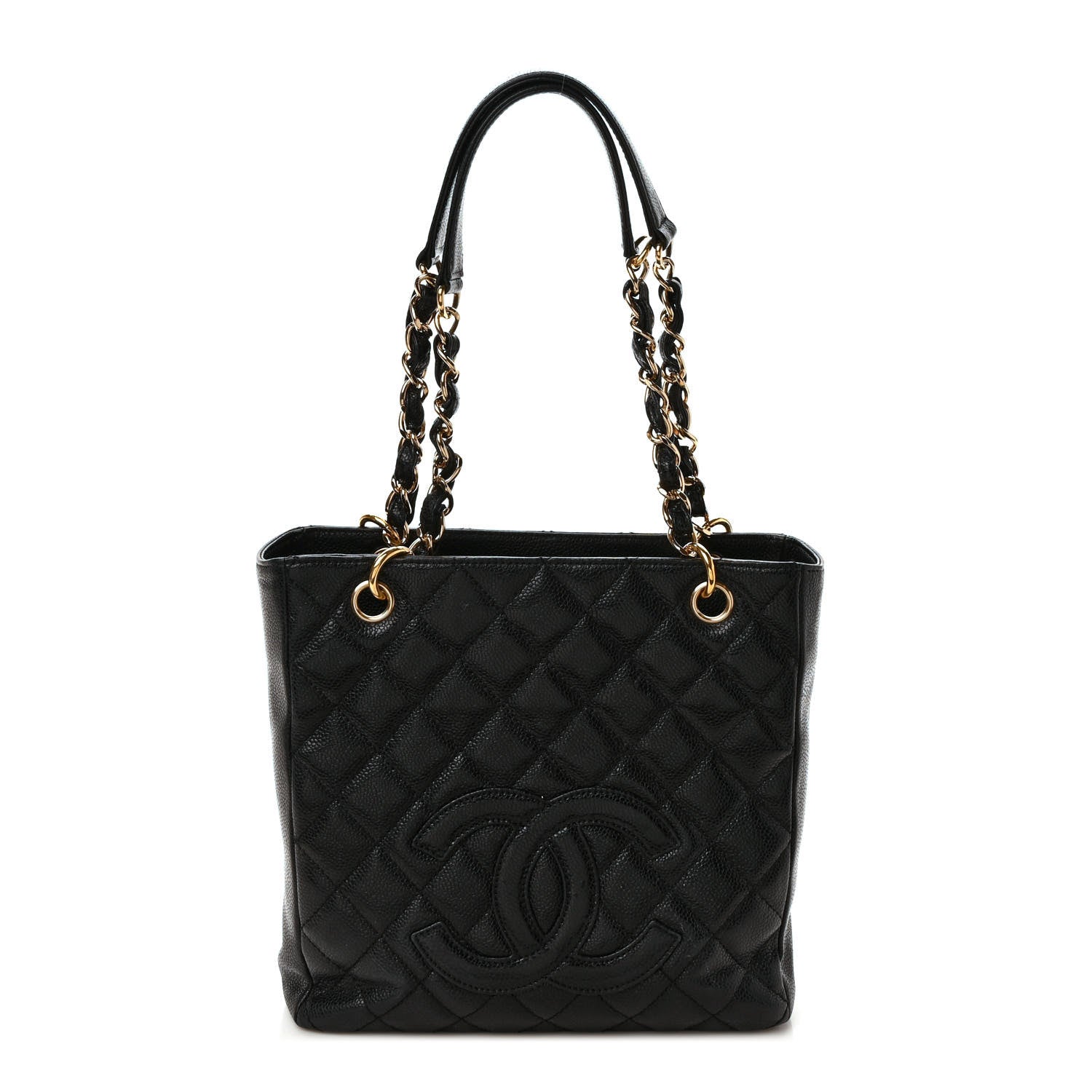 Chanel Caviar Quilted Petit Shopping Tote PST Black 1 of 9