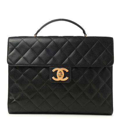 Chanel Caviar Quilted Briefcase Laptop Bag Black 1 of 12