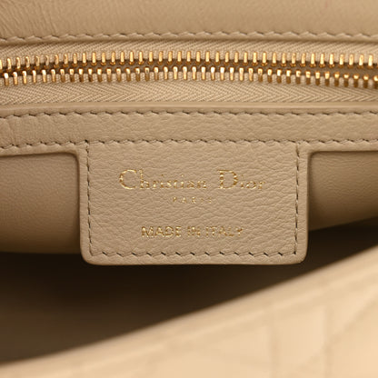 Christian Dior Calfskin Cannage Small Caro Bag Beige 6 of 9