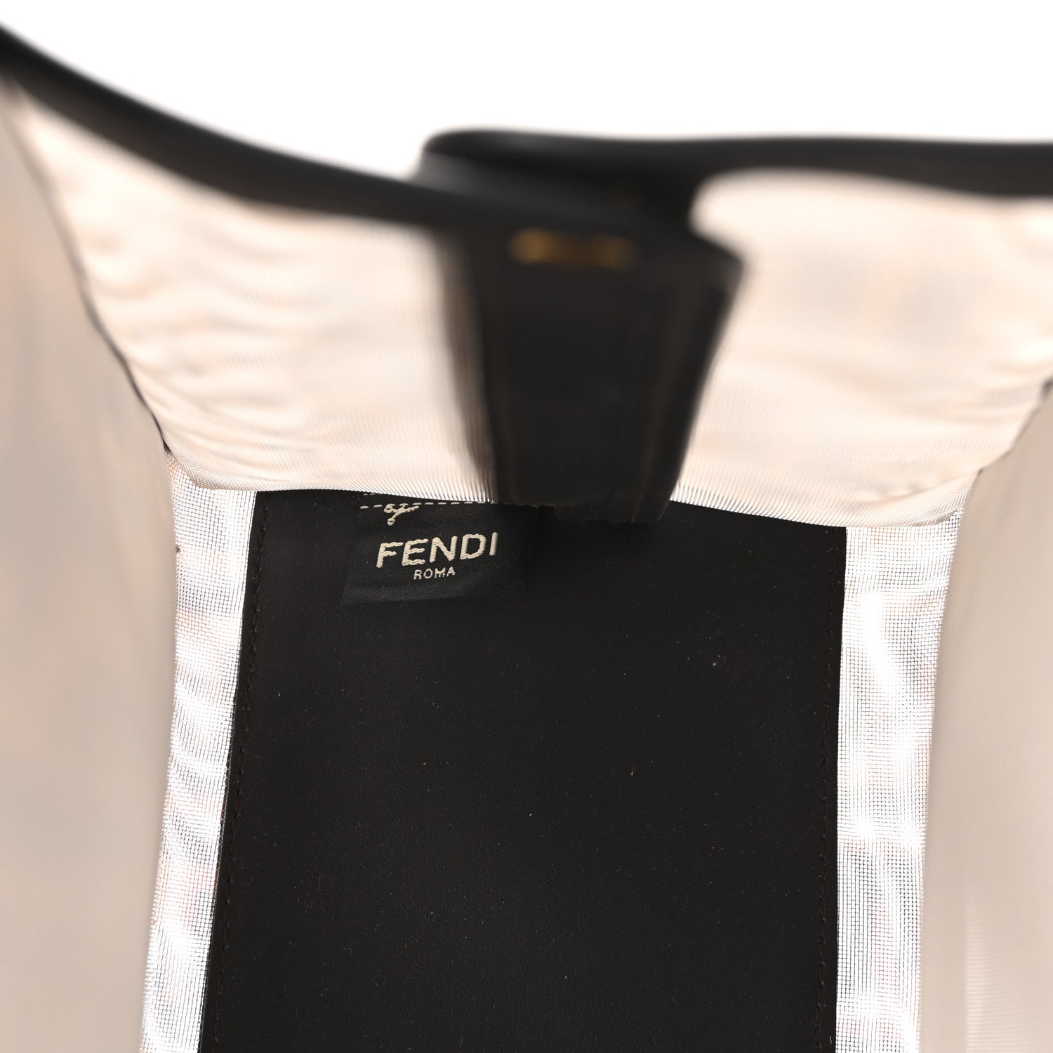 Fendi Mesh Vitello Century FF 1974 Medium Peekaboo Defender Cover Marrone Black Ebano 6 of 10