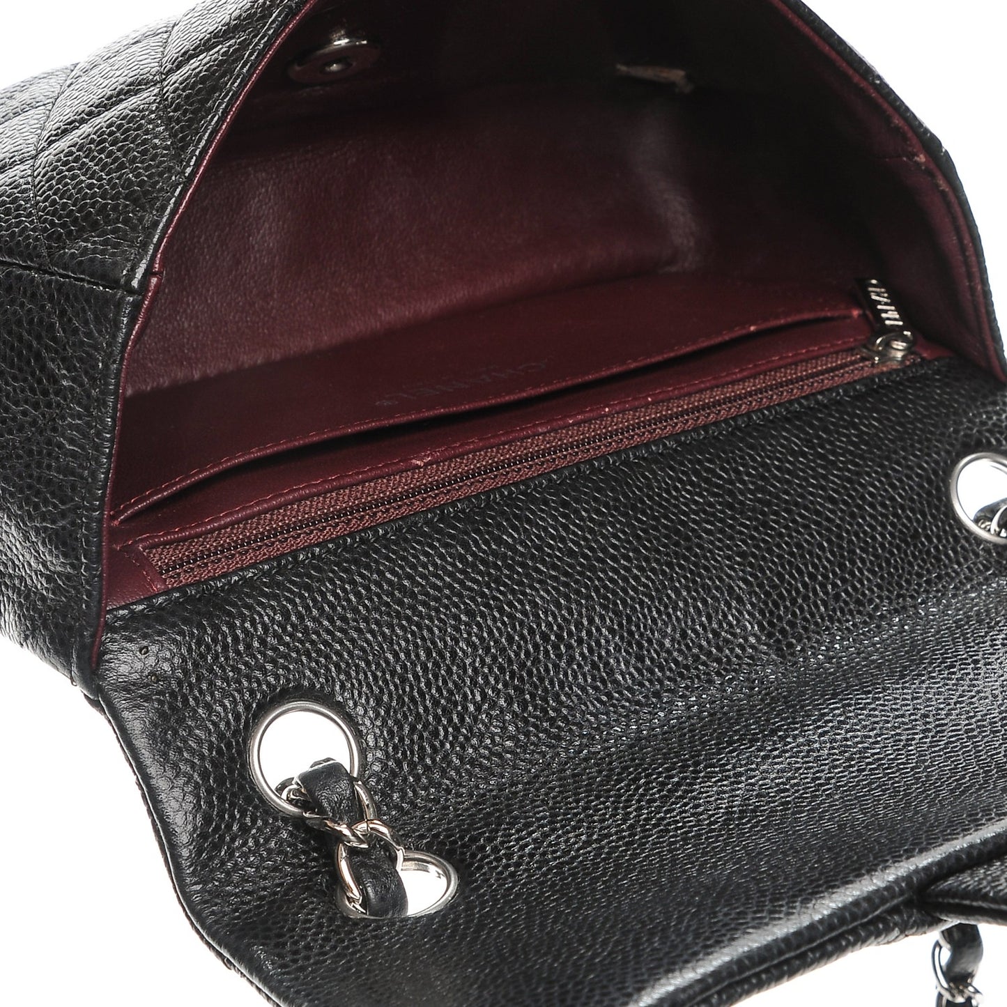 Caviar Quilted Mini Rectangular Flap Black