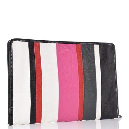 Balenciaga Agneau Arena Multicolore Bazar Pouch Rose Gris White Black Rouge 3 of 8