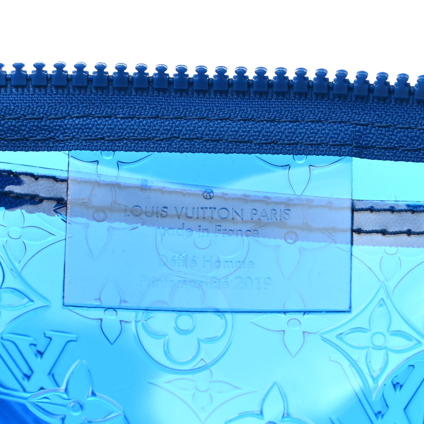 PVC Monogram Keepall Bandouliere 50 Blue