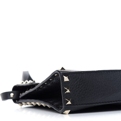Valentino Garavani Pebbled Calfskin Medium Rockstud Flip Lock Crossbody Bag Black 6 of 7