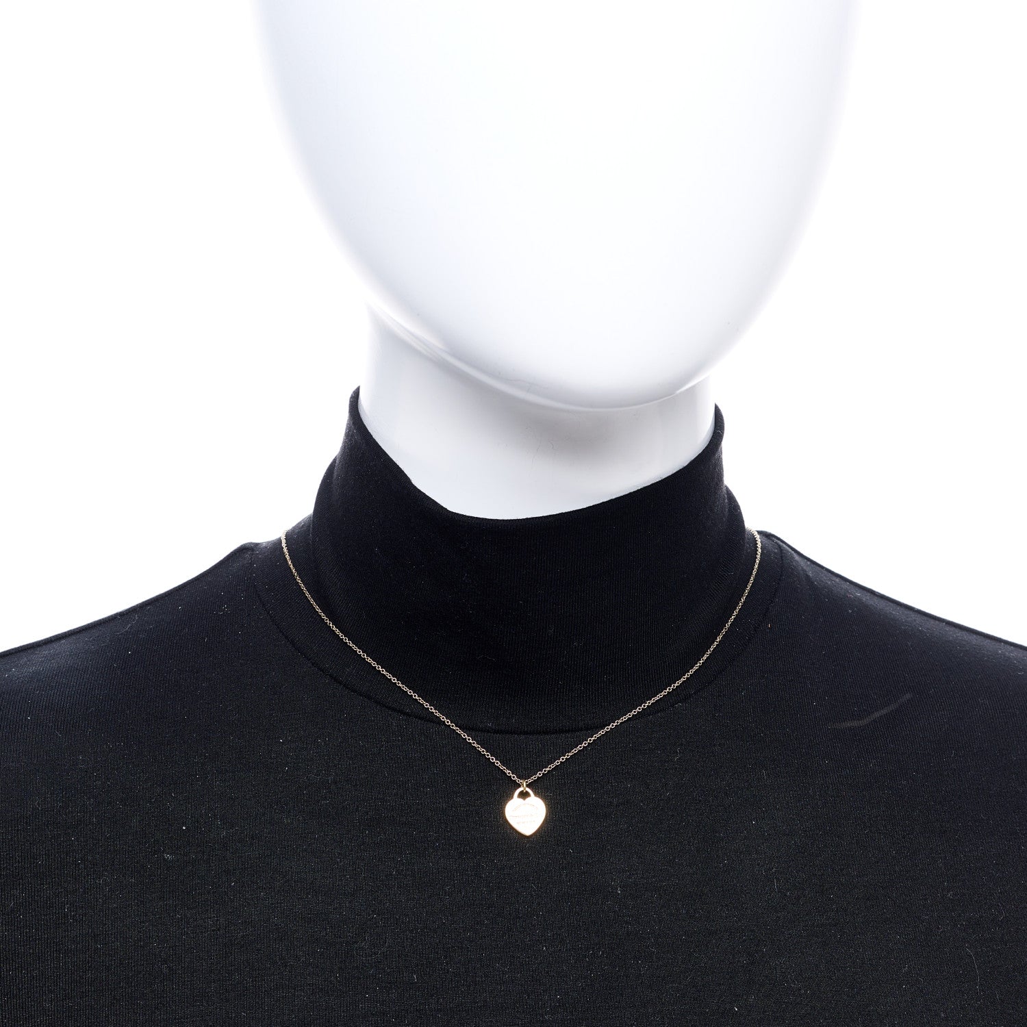 Tiffany 18K Yellow Gold Mini Return to Tiffany Heart Tag Pendant Necklace 2 of 5