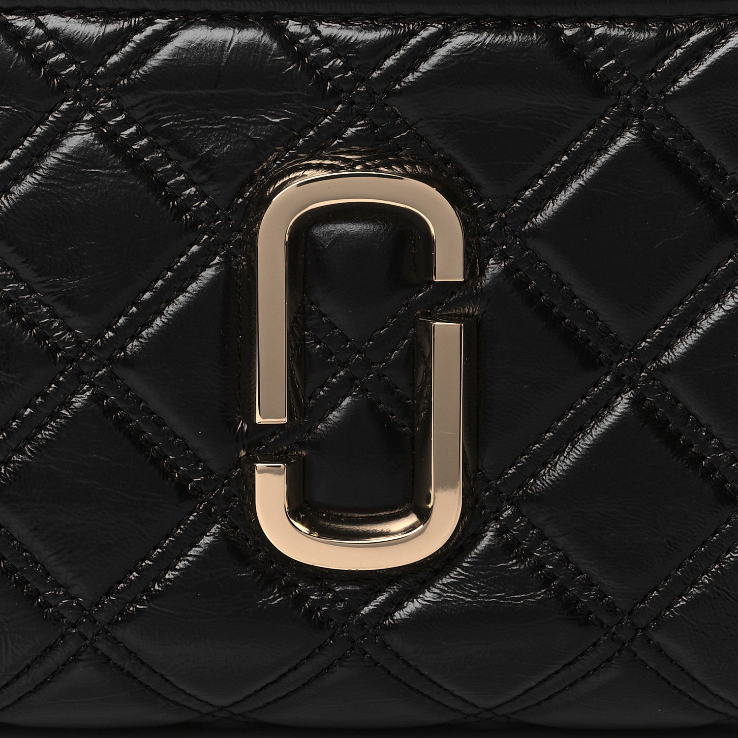 Marc Jacobs Natural Grain Calfskin Quilted The Softshot 21 Bag Black 10 of 10