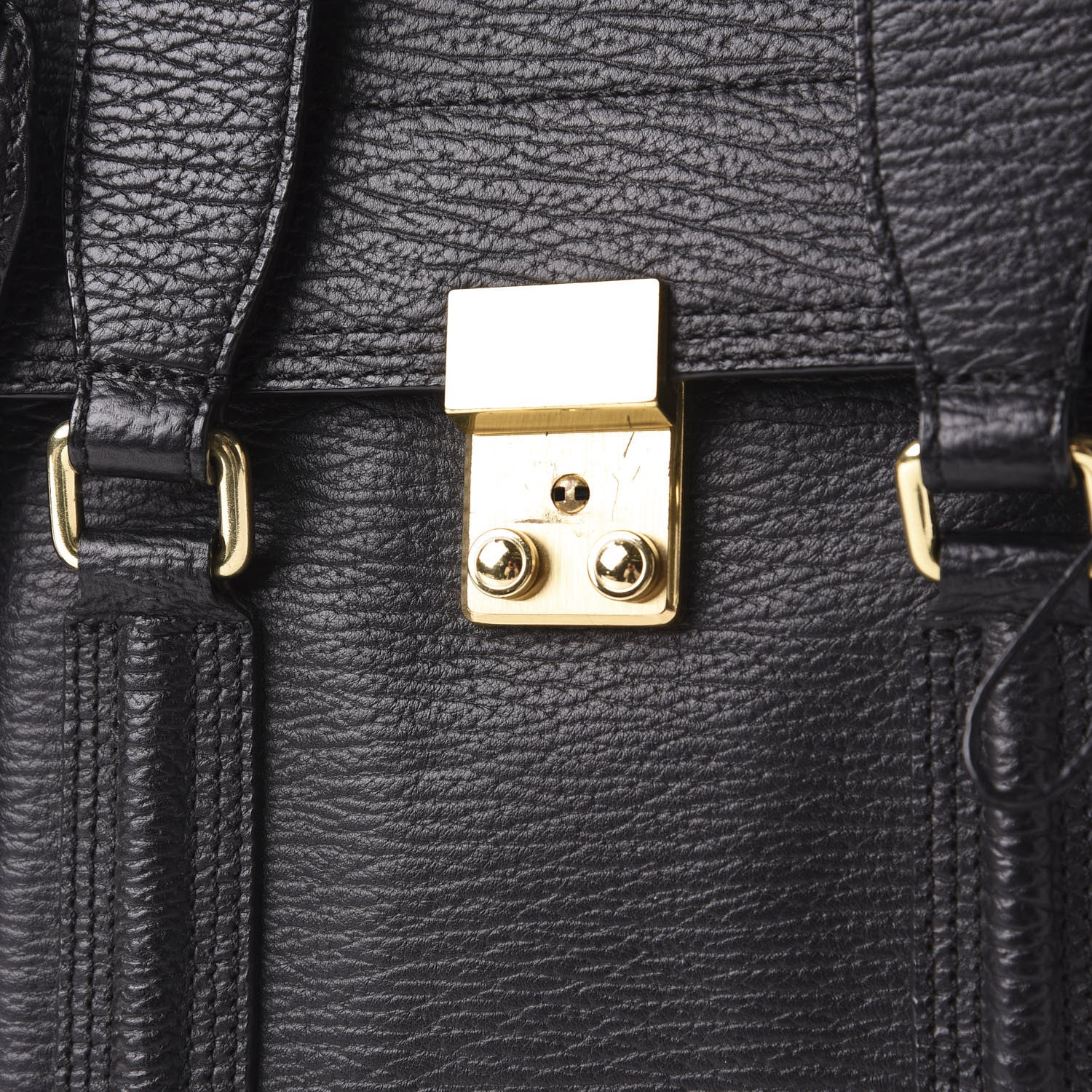3.1 Phillip Lim 3.1 Textured Calfskin Medium Pashli Satchel Black 9 of 10