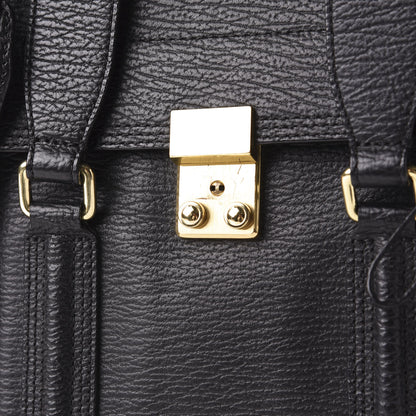 3.1 Phillip Lim 3.1 Textured Calfskin Medium Pashli Satchel Black 9 of 10