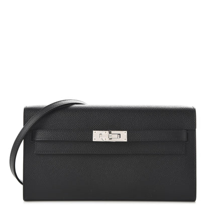 Hermes Epsom Kelly Wallet To Go Black 1 of 10