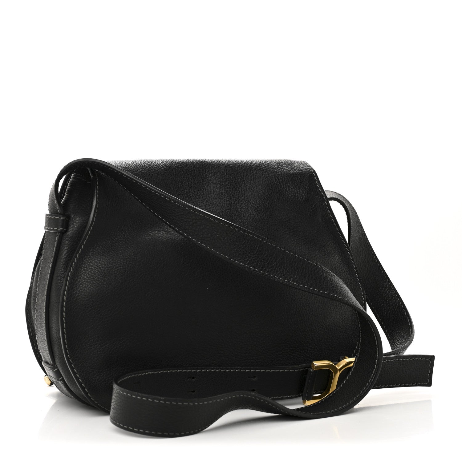 Chloe Calfskin Medium Marcie Round Crossbody Bag Black 3 of 9