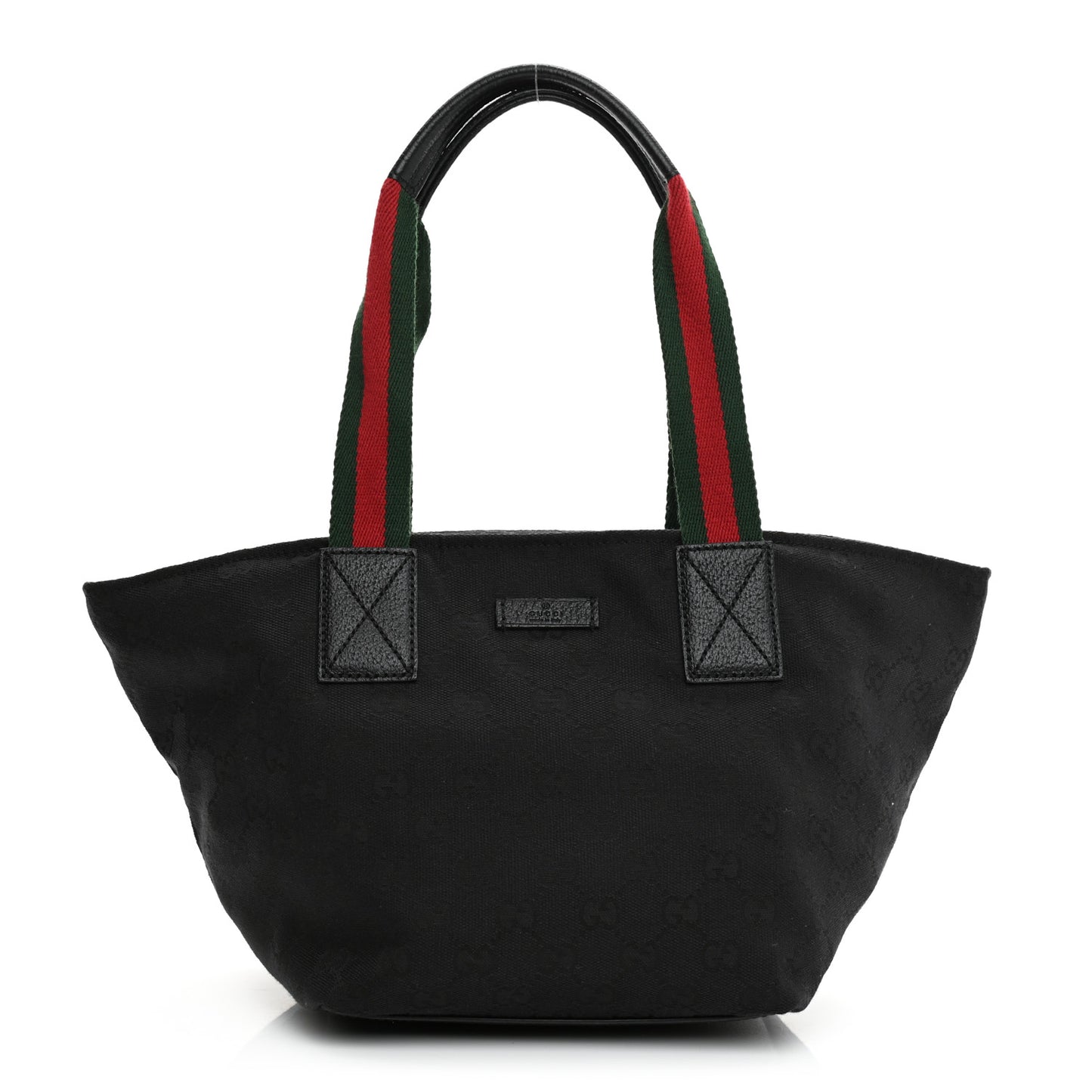 GG Monogram Small Web Handle Bucket Tote Black