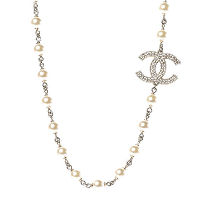 Chanel Pearl CC Short Necklace Gold 1 of 5