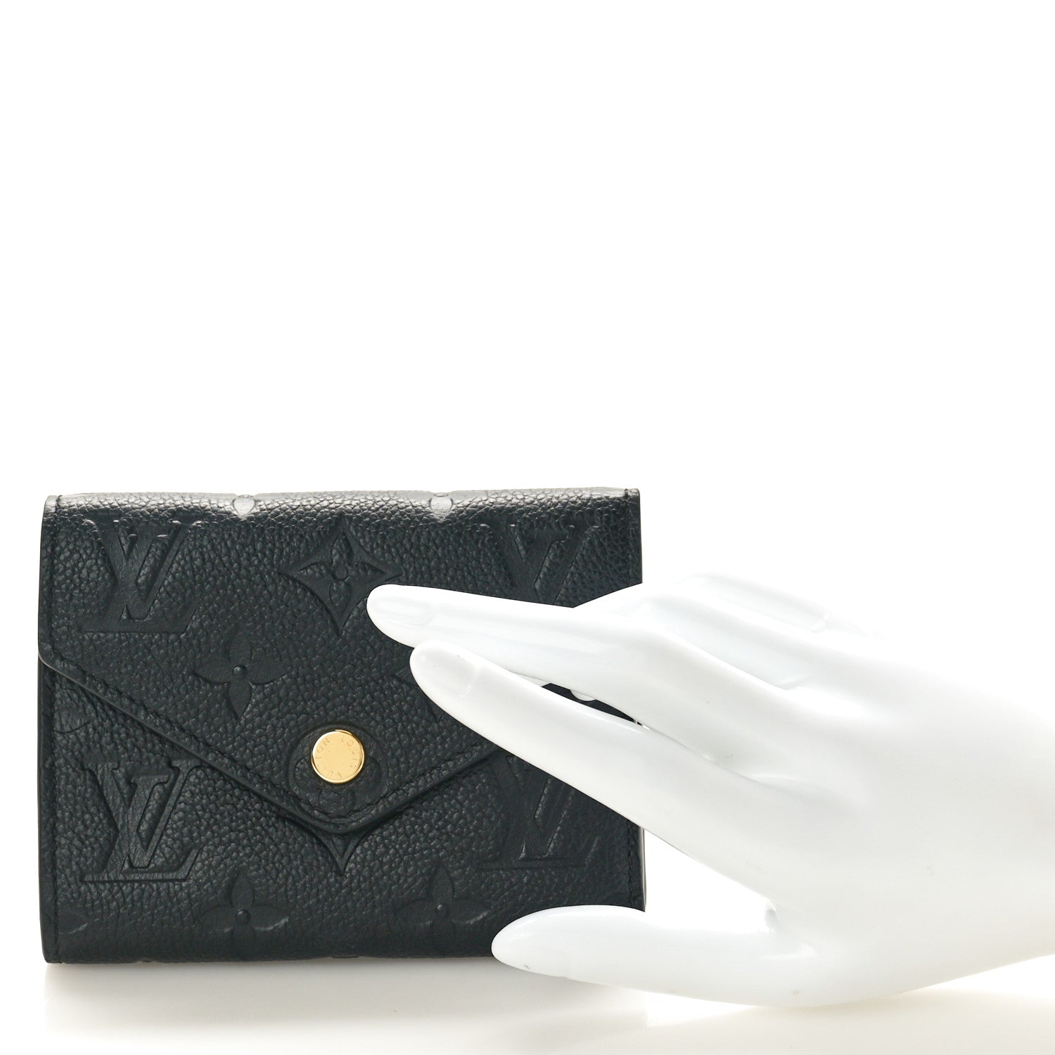 Louis Vuitton Empreinte Victorine Wallet Black 2 of 7