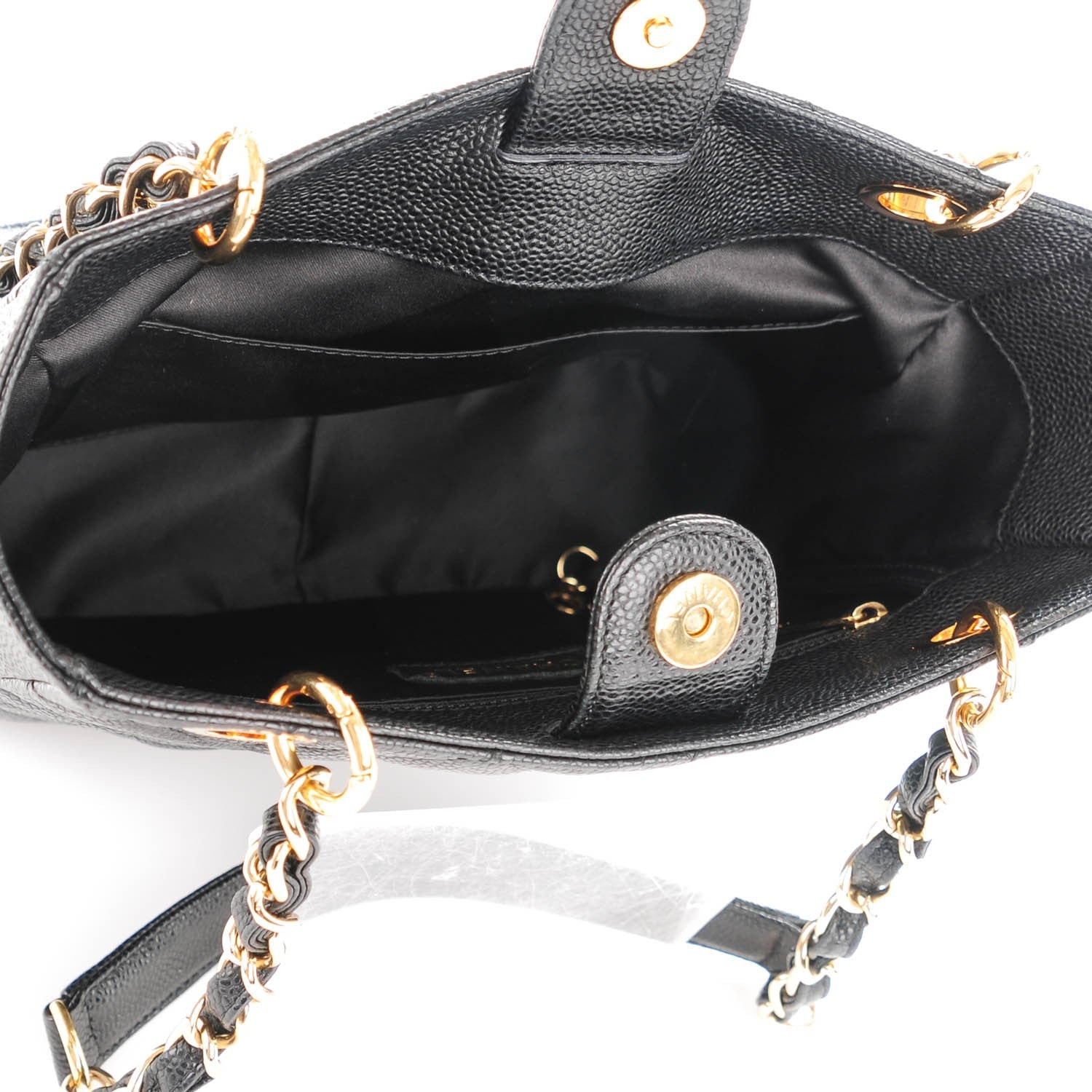 Chanel Caviar Quilted Petit Shopping Tote PST Black 5 of 7