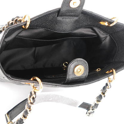 Chanel Caviar Quilted Petit Shopping Tote PST Black 5 of 7