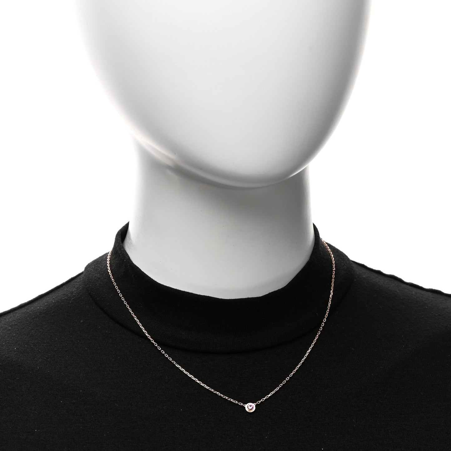 18K Pink Gold Pink Sapphire D'Amour Pendant Necklace