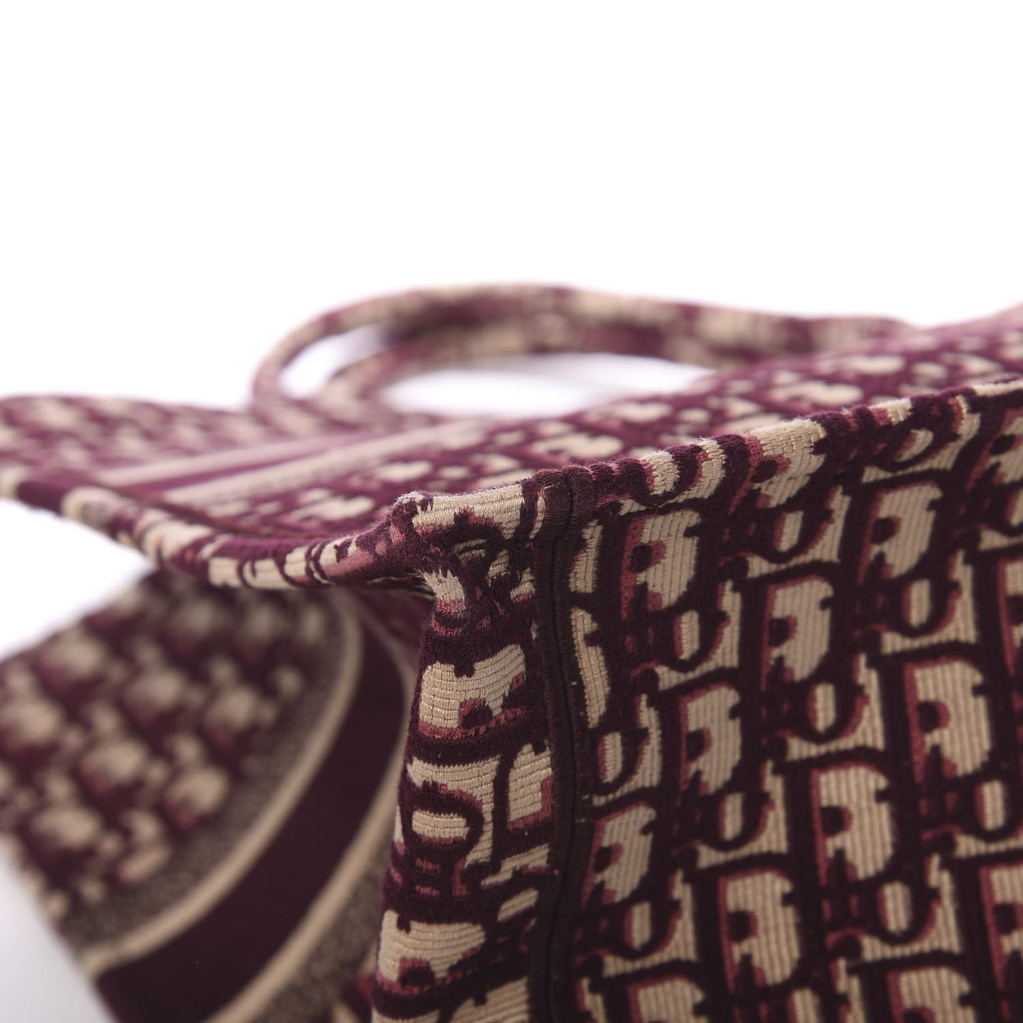 Oblique Large Book Tote Burgundy Multicolor