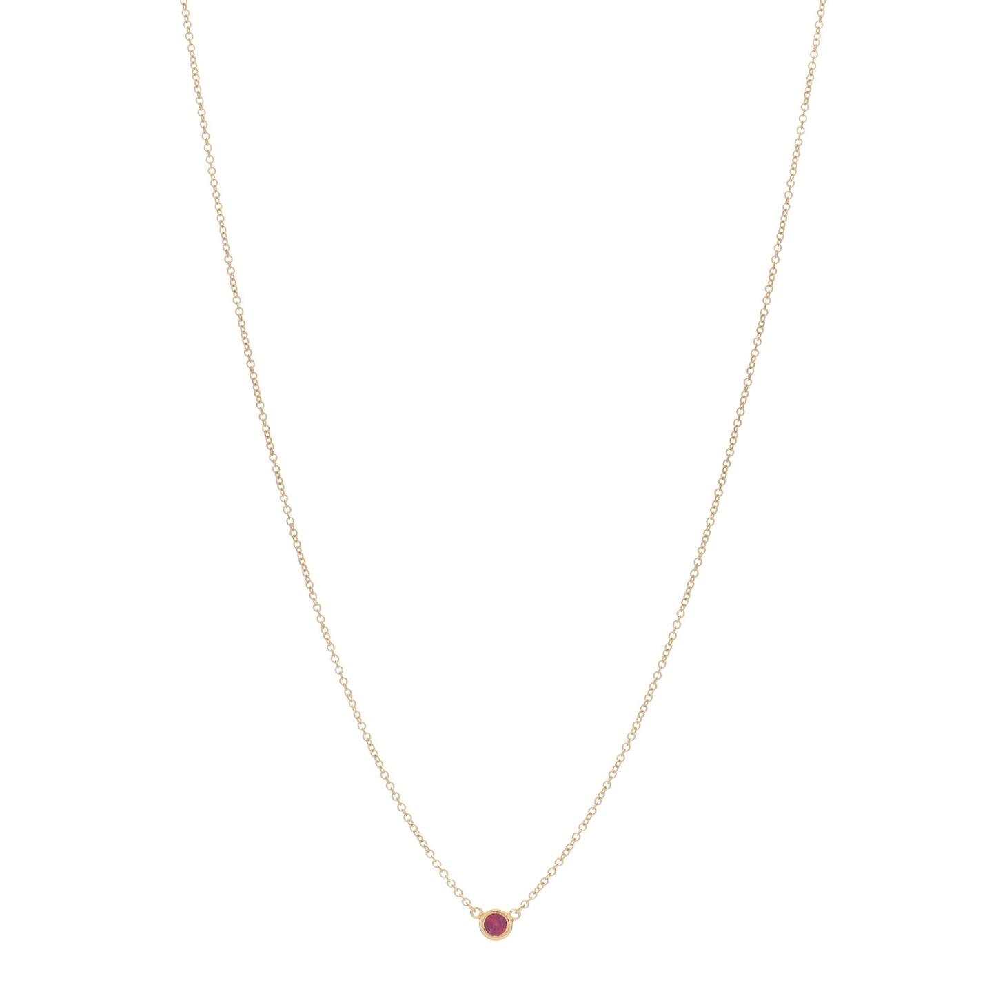 18K Yellow Gold Ruby Elsa Peretti Color By The Yard Pendant Necklace