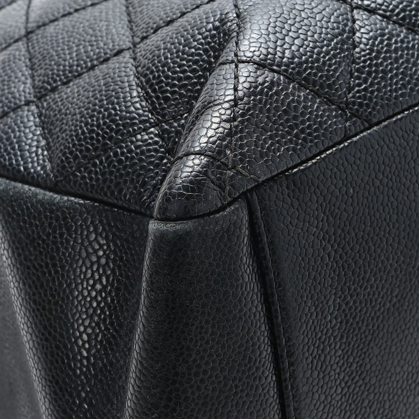 Caviar Quilted Grand Shopping Tote GST Black