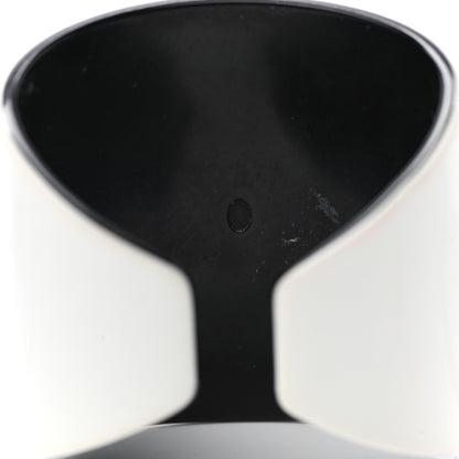 Chanel Resin CC Cuff White Black 4 of 4