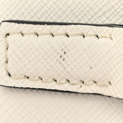 Prada Saffiano Travel Small Brique Top Handle Crossbody Bag White 18 of 22